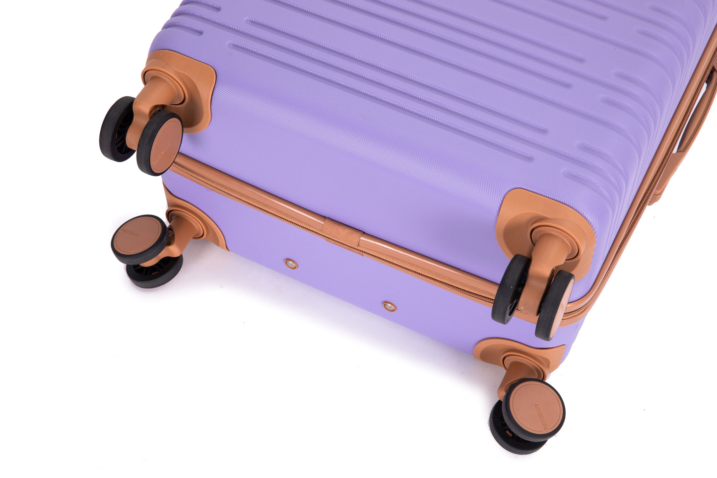 5-Piece Set (20"24"28 +a travel bag and a toiletry bag),Hard Case Spinner Wheels ABS Luggage Sets with TSA Lock Carry On Suitcase Luggage Durable Suitcase Color Matching LILAC image 11