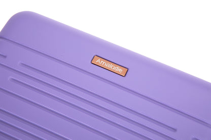 5-Piece Set (20"24"28 +a travel bag and a toiletry bag),Hard Case Spinner Wheels ABS Luggage Sets with TSA Lock Carry On Suitcase Luggage Durable Suitcase Color Matching LILAC image 8