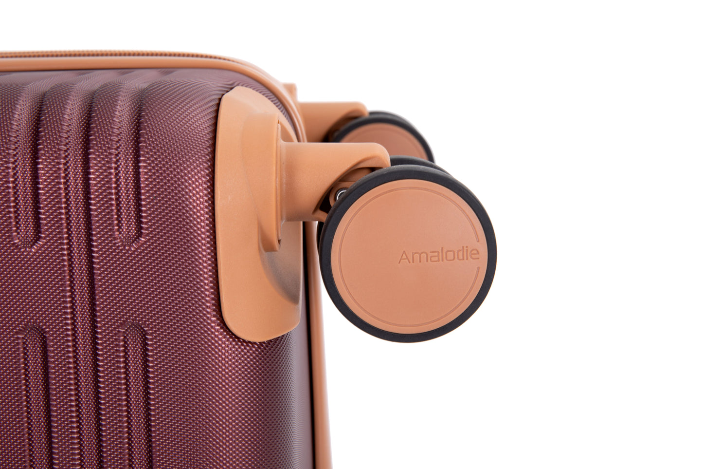 5-Piece Set (20"24"28 +a travel bag and a toiletry bag),Hard Case Spinner Wheels ABS Luggage Sets with TSA Lock Carry On Suitcase Luggage Durable Suitcase Color Matching WINE RED image 11