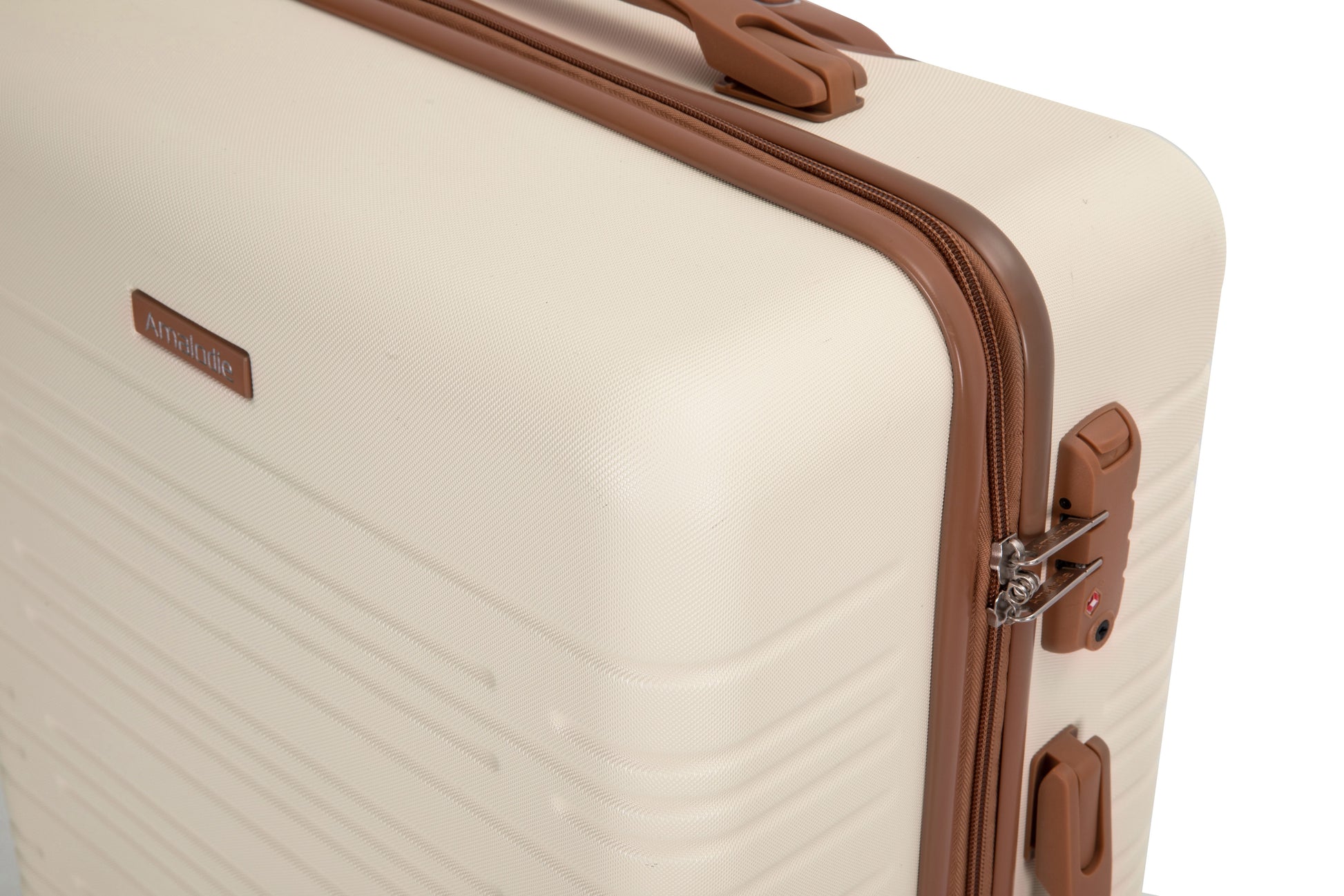 5-Piece Set (20"24"28 +a travel bag and a toiletry bag),Hard Case Spinner Wheels ABS Luggage Sets with TSA Lock Carry On Suitcase Luggage Durable Suitcase Color Matching CREAM WHITE image 11