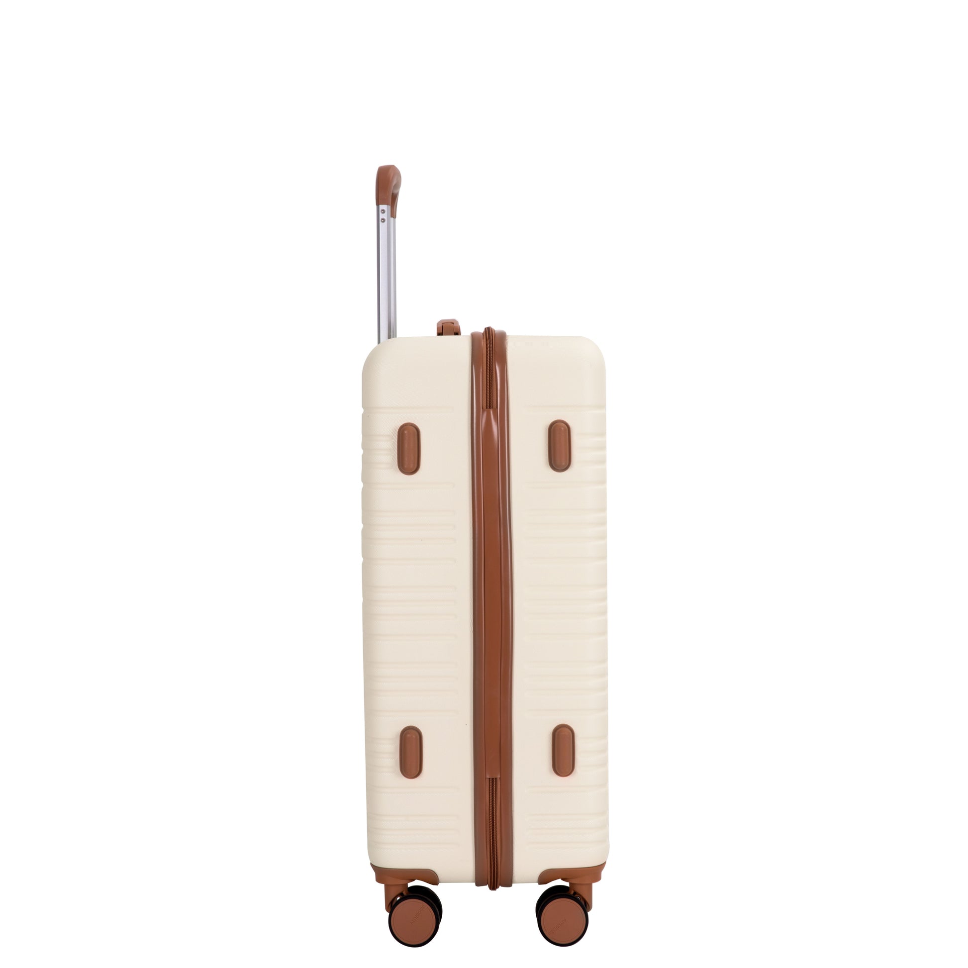 5-Piece Set (20"24"28 +a travel bag and a toiletry bag),Hard Case Spinner Wheels ABS Luggage Sets with TSA Lock Carry On Suitcase Luggage Durable Suitcase Color Matching CREAM WHITE image 5
