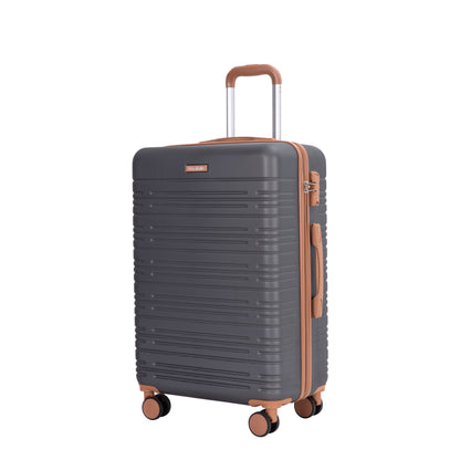 5-Piece Set (20"24"28 +a travel bag and a toiletry bag),Hard Case Spinner Wheels ABS Luggage Sets with TSA Lock Carry On Suitcase Luggage Durable Suitcase Color Matching GRAY image 4