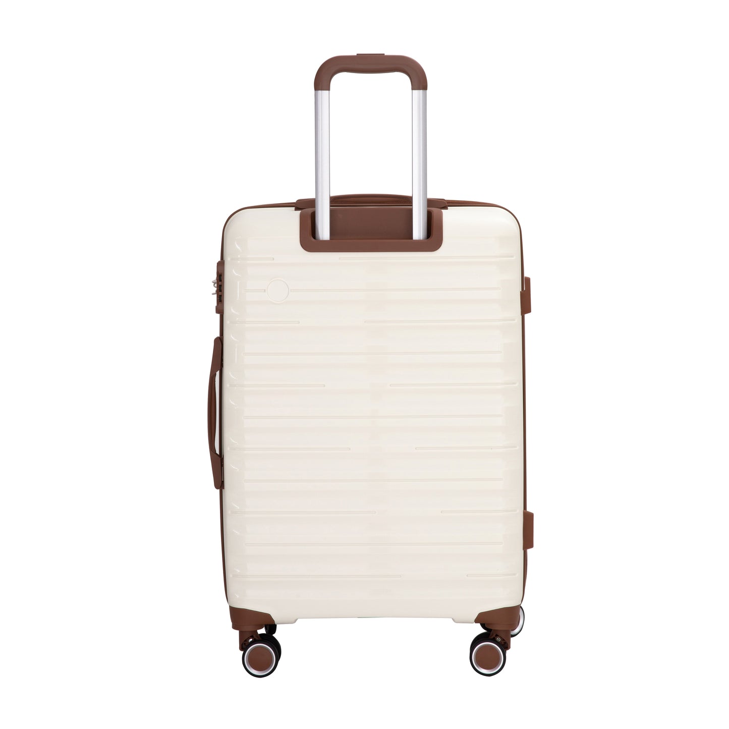 5-Piece Luggage Set,PP Hardshell Luggage Set with TSA Lock and Durable Spinner Wheels (20"24"28 +a travel bag and a toiletry bag,White) image 3