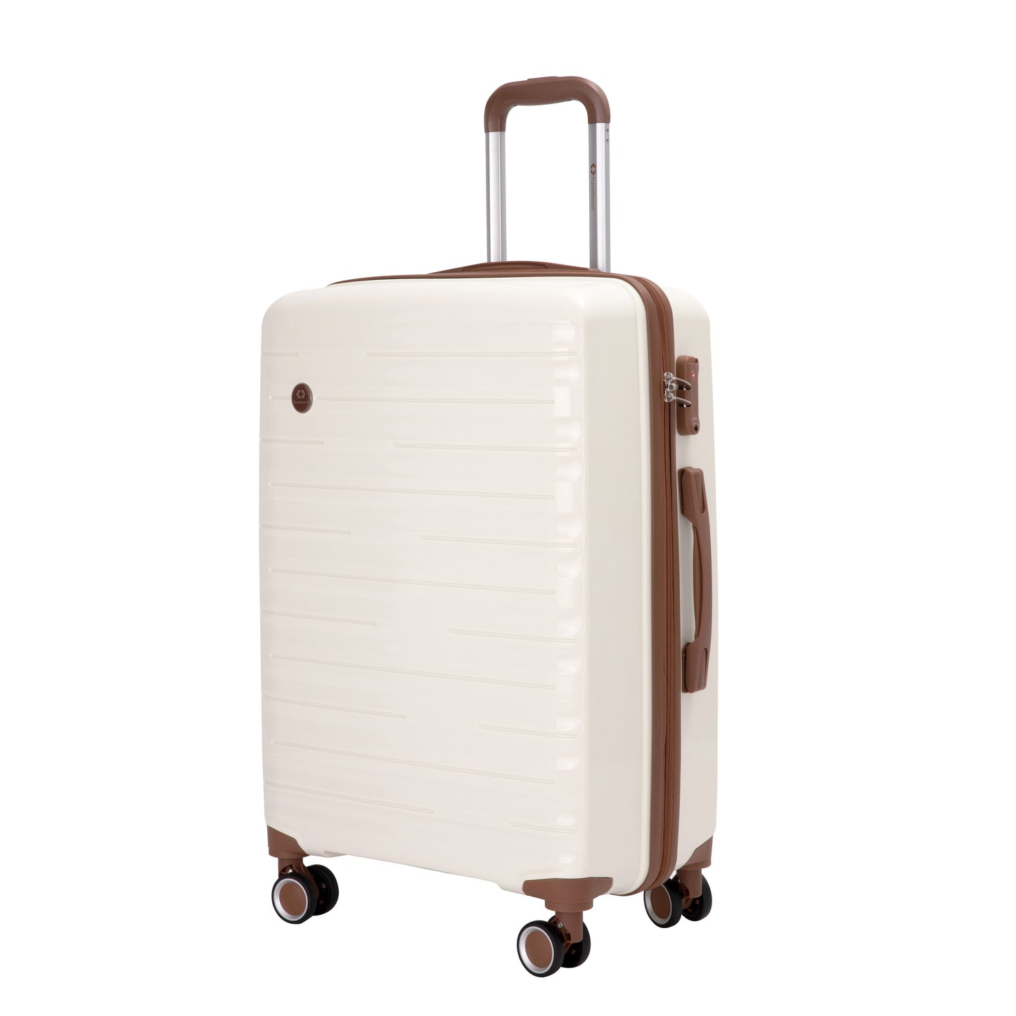 5-Piece Luggage Set,PP Hardshell Luggage Set with TSA Lock and Durable Spinner Wheels (20"24"28 +a travel bag and a toiletry bag,White) image 5