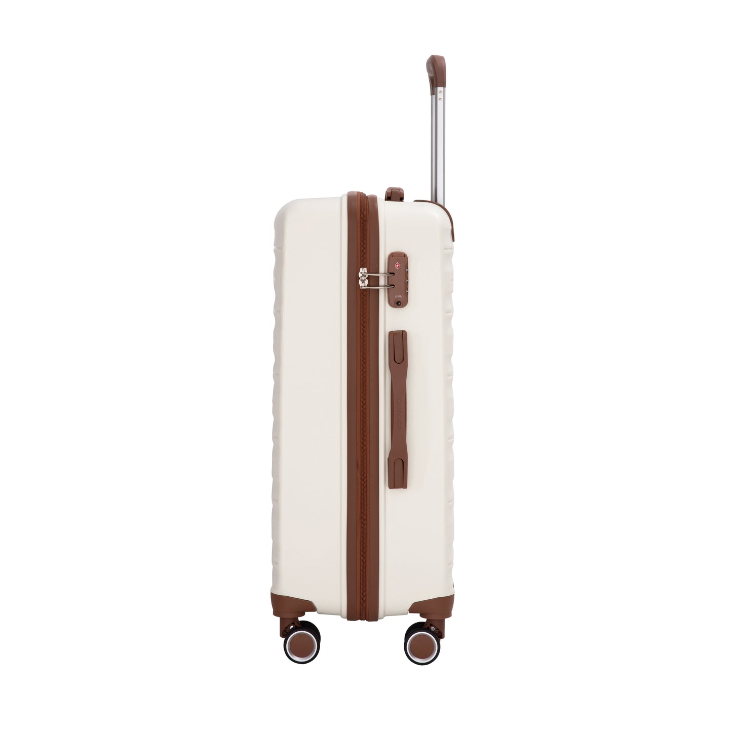 5-Piece Luggage Set,PP Hardshell Luggage Set with TSA Lock and Durable Spinner Wheels (20"24"28 +a travel bag and a toiletry bag,White) image 6