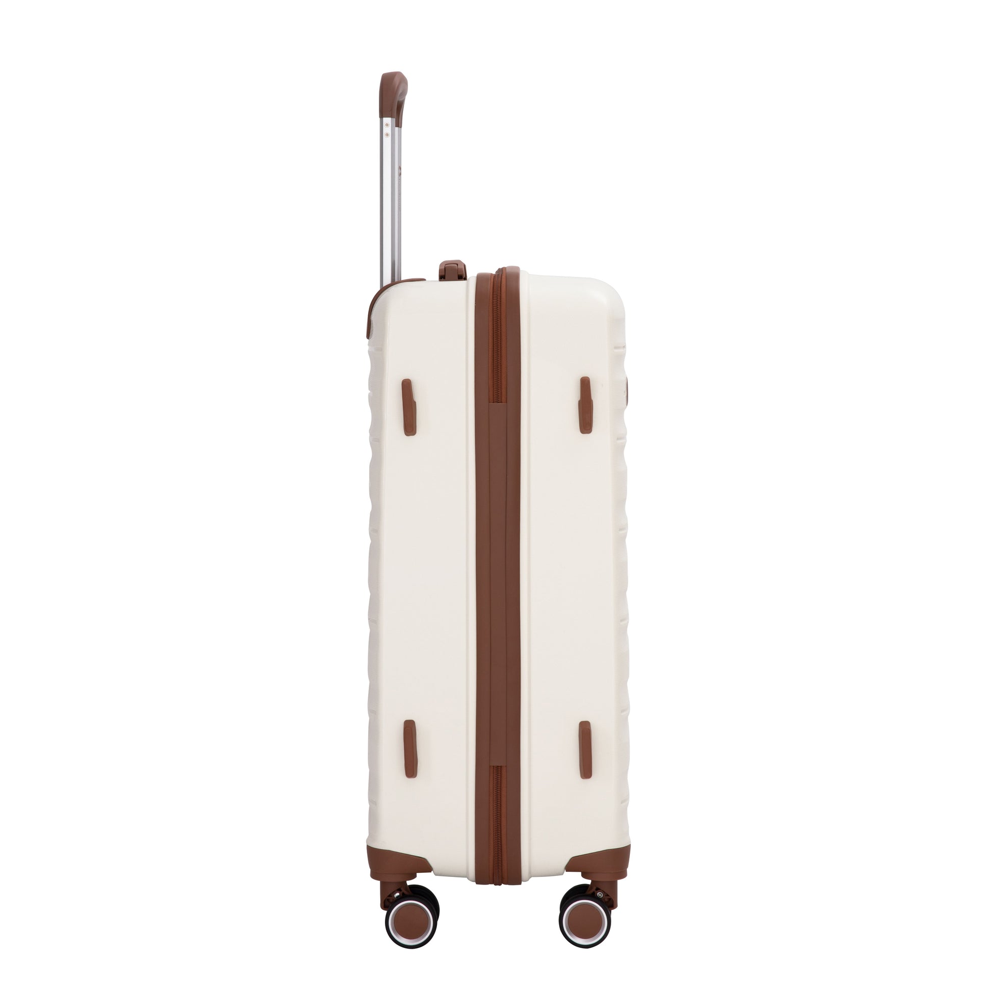5-Piece Luggage Set,PP Hardshell Luggage Set with TSA Lock and Durable Spinner Wheels (20"24"28 +a travel bag and a toiletry bag,White) image 7