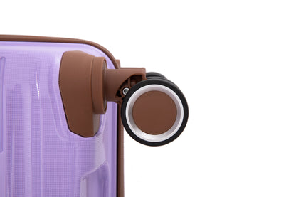 5-Piece Luggage Set,PP Hardshell Luggage Set with TSA Lock and Durable Spinner Wheels (20"24"28 +a travel bag and a toiletry bag,Lavender) image 12