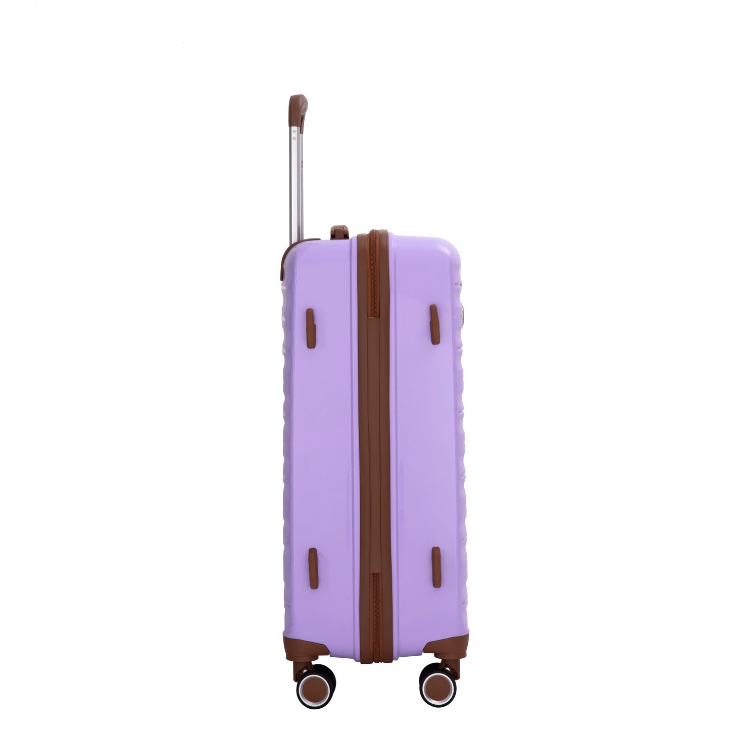 5-Piece Luggage Set,PP Hardshell Luggage Set with TSA Lock and Durable Spinner Wheels (20"24"28 +a travel bag and a toiletry bag,Lavender) image 5
