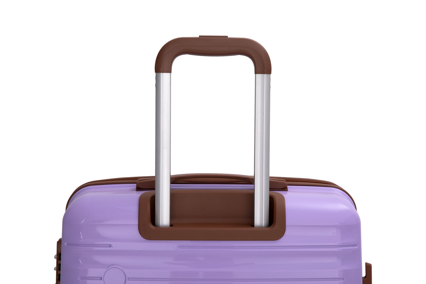 5-Piece Luggage Set,PP Hardshell Luggage Set with TSA Lock and Durable Spinner Wheels (20"24"28 +a travel bag and a toiletry bag,Lavender) image 7