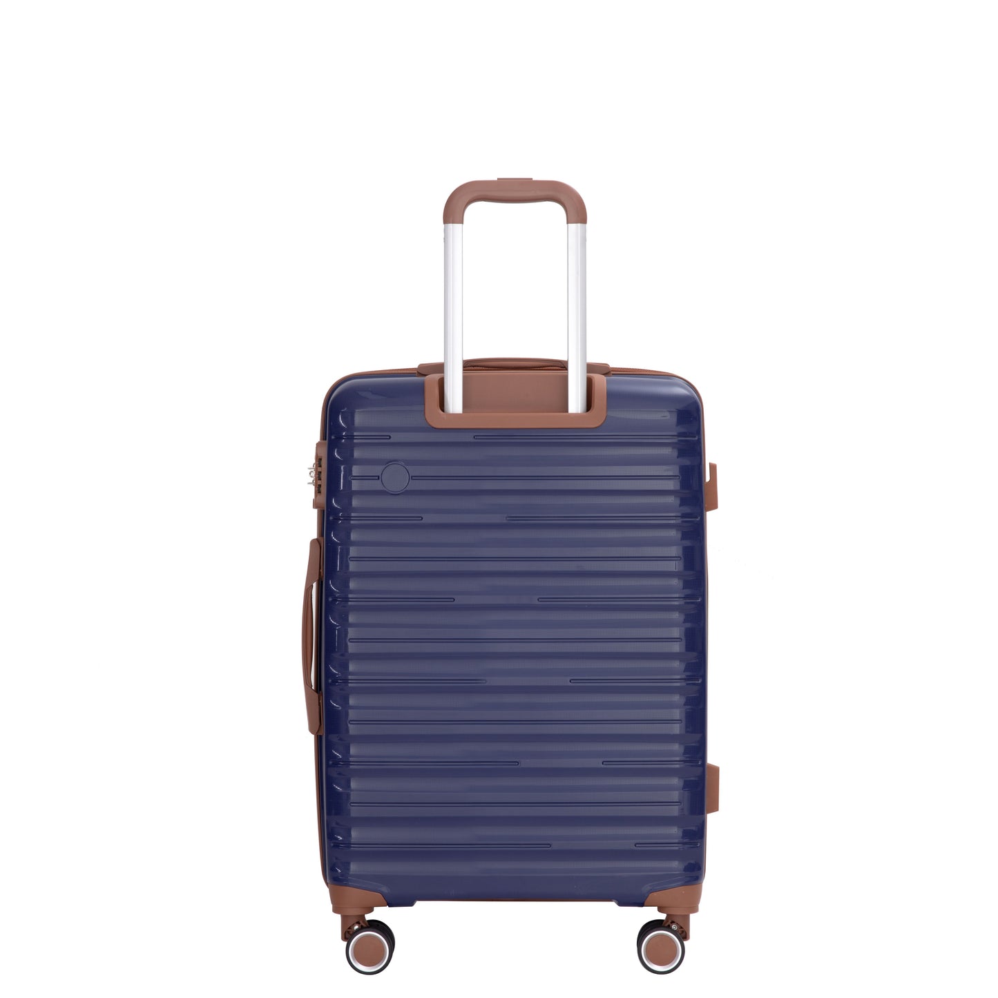 5-Piece Luggage Set,PP Hardshell Luggage Set with TSA Lock and Durable Spinner Wheels (20"24"28 +a travel bag and a toiletry bag,Blue) image 4