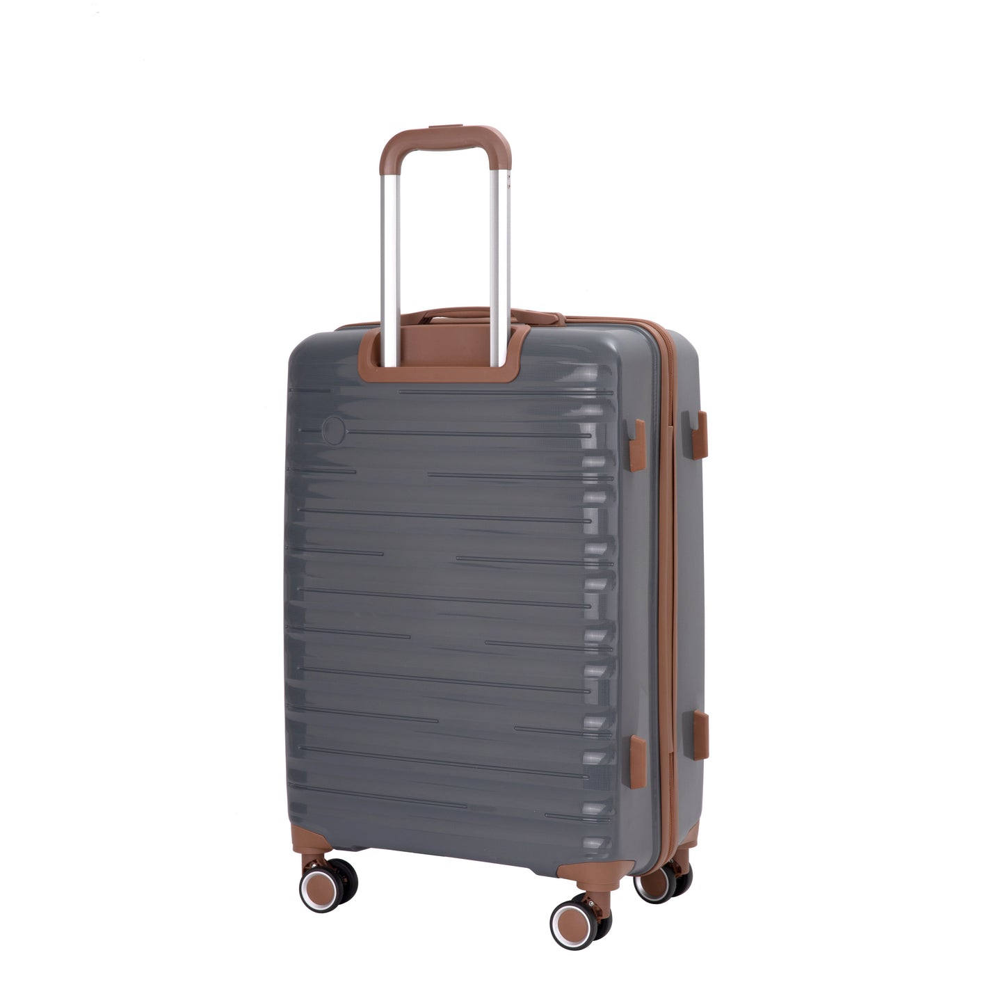 5-Piece Luggage Set,PP Hardshell Luggage Set with TSA Lock and Durable Spinner Wheels (20"24"28 +a travel bag and a toiletry bag,Dark Grey) image 6