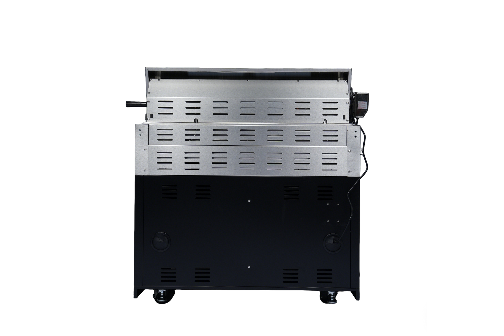 96-Inch 6-Burner 85000 BTU Deluxe Stainless Steel Gas Outdoor Kitchen Bar Barbecue Island Grill + Wine Cooler Compact Refrigerator + Rotisserie + Stainless Steel Countert + Storage Cabinets & Drawers image 3