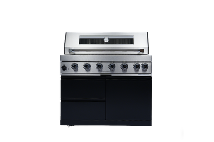 96-Inch 6-Burner 85000 BTU Deluxe Stainless Steel Gas Outdoor Kitchen Bar Barbecue Island Grill + Wine Cooler Compact Refrigerator + Rotisserie + Stainless Steel Countert + Storage Cabinets & Drawers image 6