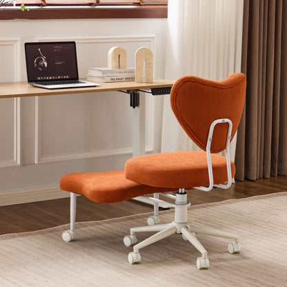 Meditation chair, an ergonomic cross-legged seating chair with lumbar support and a height-adjustable seat cushion, ideal for people engaged in high-intensity office work. ORANGE image 10