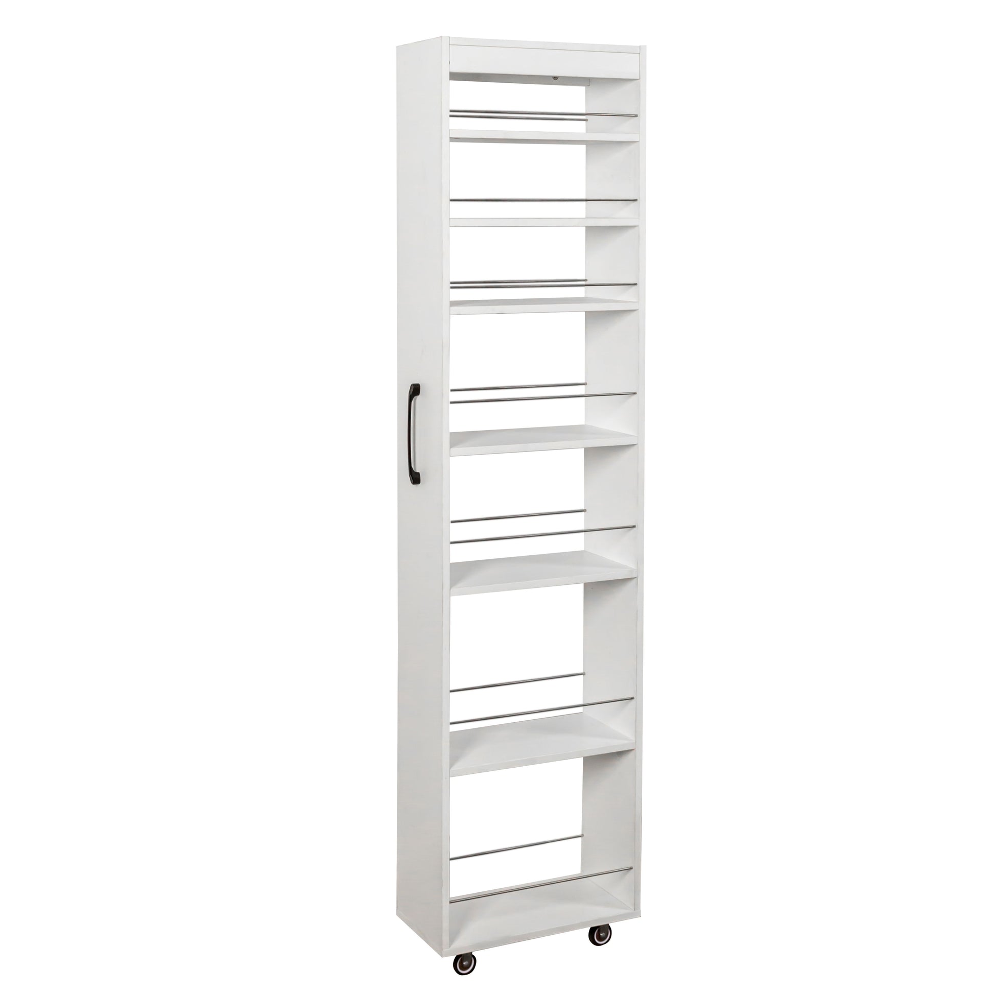 7 Tier multi-functional pull-out multi-tier storage Single-sided open shelf for Kitchen, Living Room & Narrow Spaces image 9