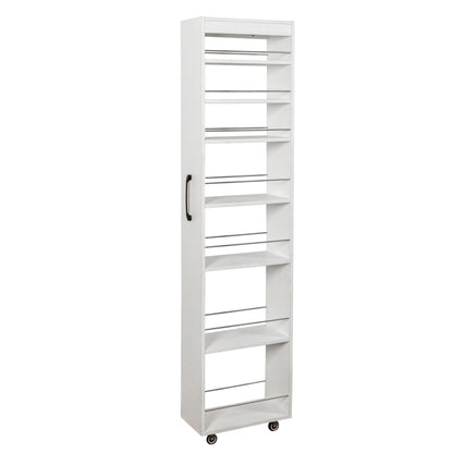 7 Tier multi-functional pull-out multi-tier storage Single-sided open shelf for Kitchen, Living Room & Narrow Spaces image 9