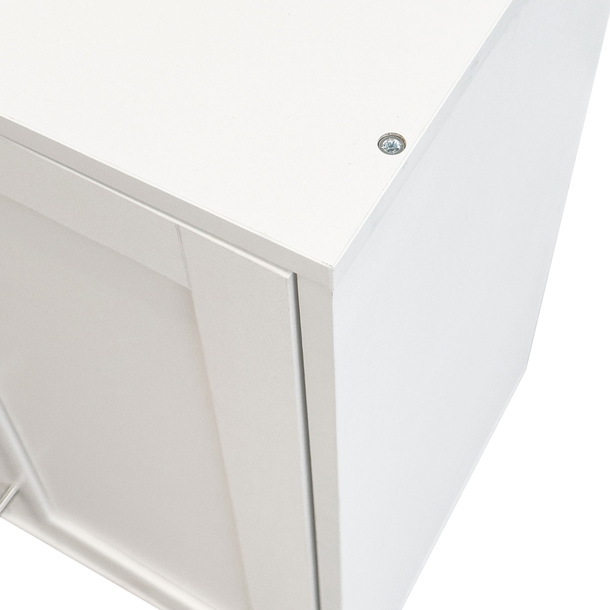 L Shape Wall Mounted Kitchen Sideboard Cabinet with 2 Door, 3 Layers Shelves, Storage Buffet Cabinet for Bathroom, Dining Rooms image 7