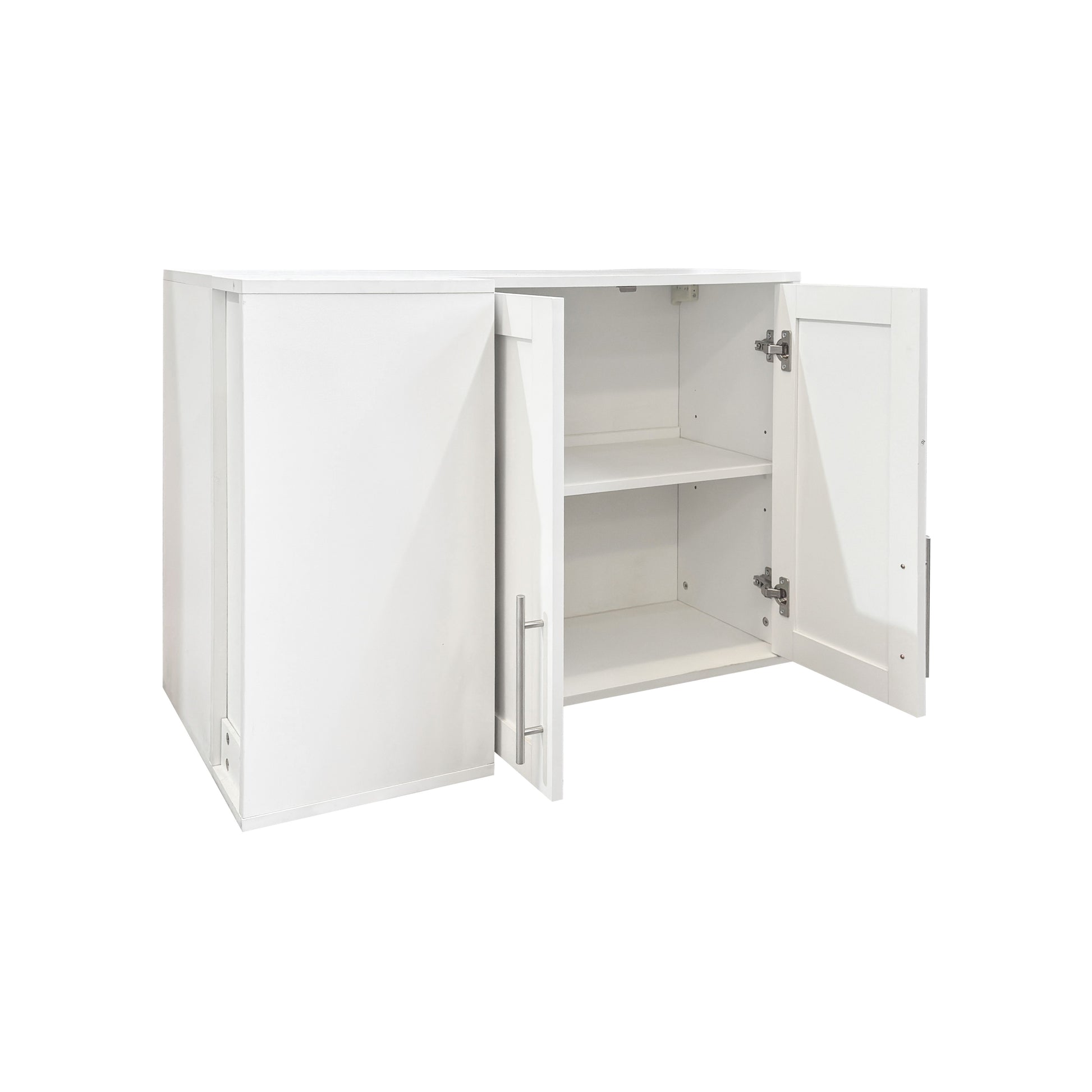 L Shape Wall Mounted Kitchen Sideboard Cabinet with 2 Door, 3 Layers Shelves, Storage Buffet Cabinet for Bathroom, Dining Rooms image 8