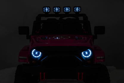 24V7Ah 2 Seater Ride on Jeep, Motor: 4WD × 550, 4-EVA Wheel Ride on Toys for Big Kids with Remote Control, LED Lights & Music, Suspension Spring - Ages 3+ image 11