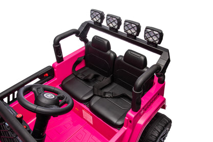 24V7Ah 2 Seater Ride on Jeep, Motor: 4WD × 550, 4-EVA Wheel Ride on Toys for Big Kids with Remote Control, LED Lights & Music, Suspension Spring - Ages 3+ image 6