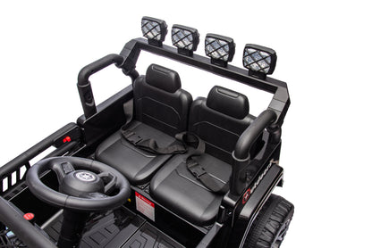 24V7Ah 2 Seater Ride on Jeep, Motor: 4WD × 550, 4-EVA Wheel Ride on Toys for Big Kids with Remote Control, LED Lights & Music, Suspension Spring - Ages 3+ image 8