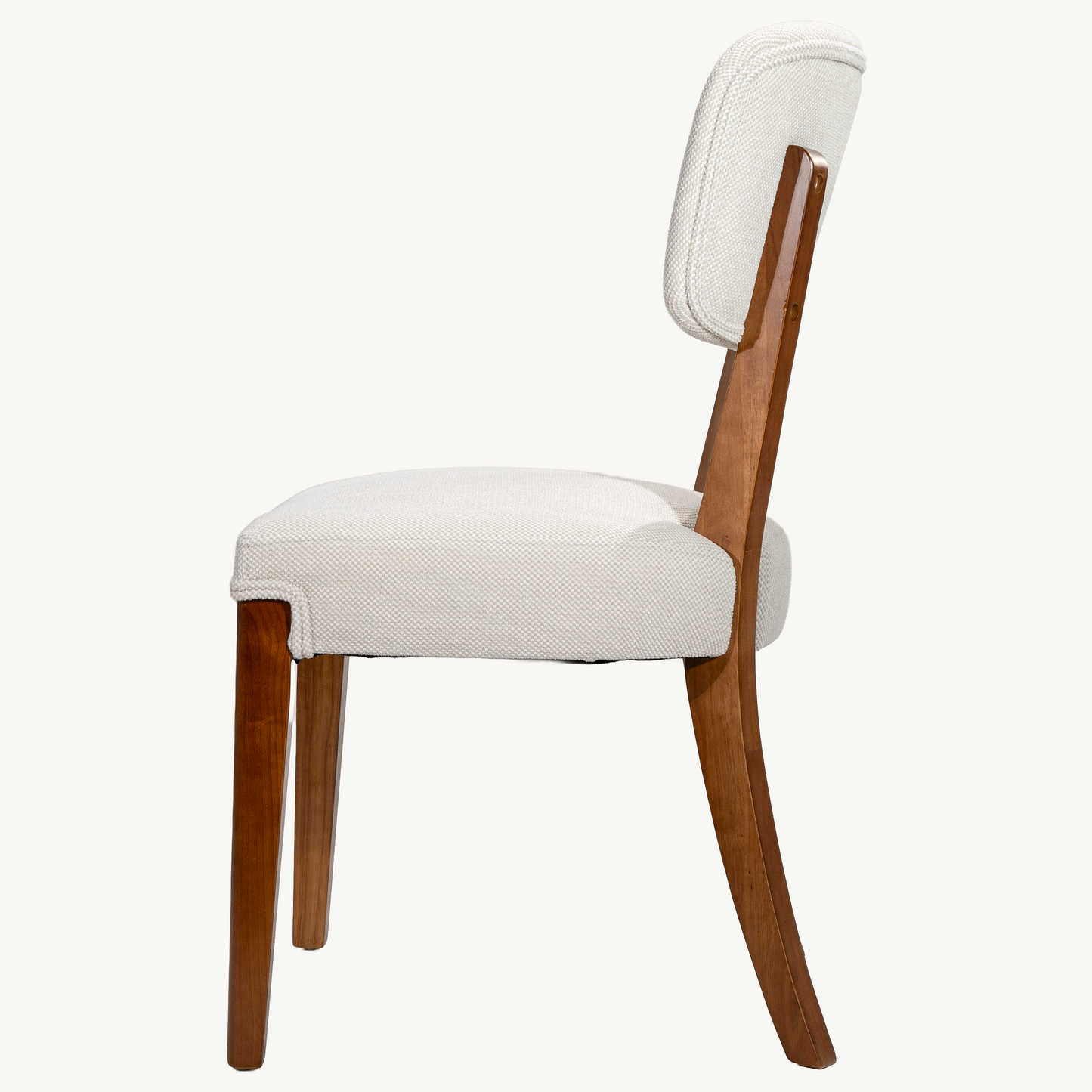 Modern Armless Dining Chairs Set of 2, Beige, Contemporary Side Chairs with Wood Legs - Versatile Accent Chairs for Dining Room, Kitchen, or Living Room image 11