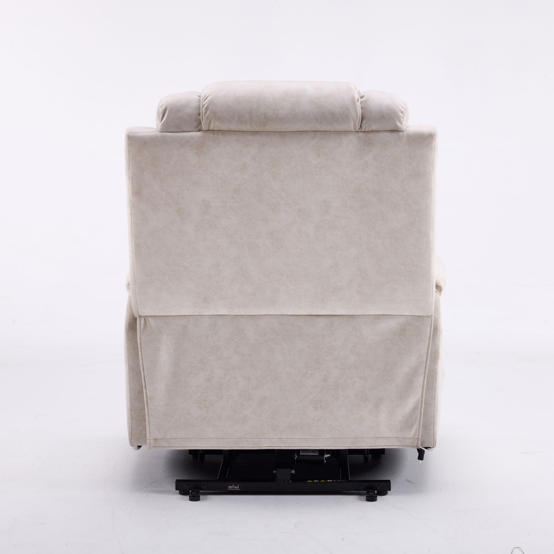 Oversized Power Lift Recliner Massage Chair - side view showing cup holder and pocket