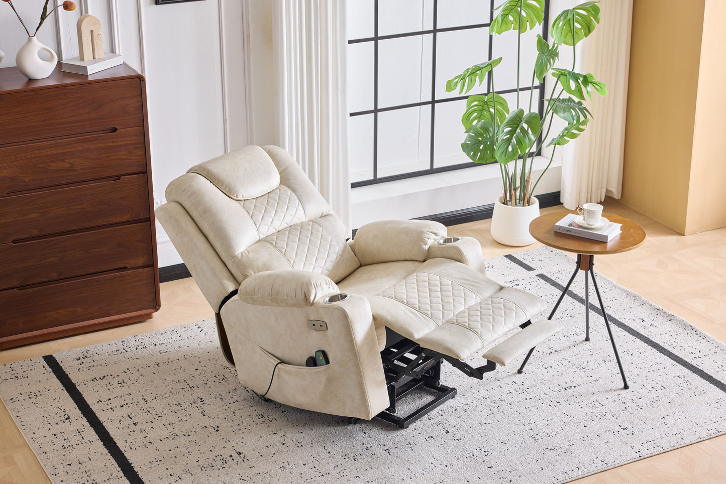Oversized Recliner with USB and Type-C Charging Ports