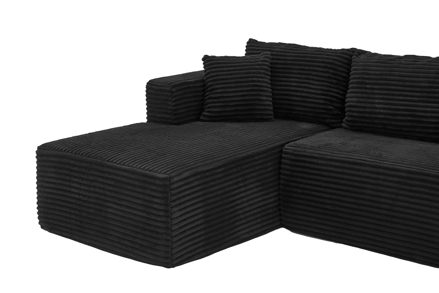 105" Sectional Couches for Living Room Cloud Couch Sofa with L-Shape Upholstered Boneless Couchs Modern Modular Sectional Couch with Chaise image 11