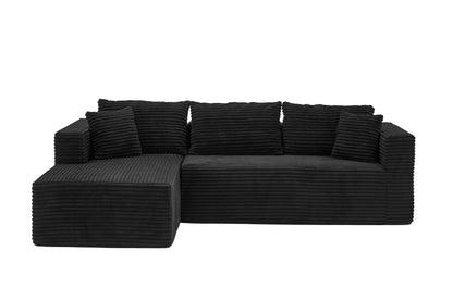 105" Sectional Couches for Living Room Cloud Couch Sofa with L-Shape Upholstered Boneless Couchs Modern Modular Sectional Couch with Chaise image 6