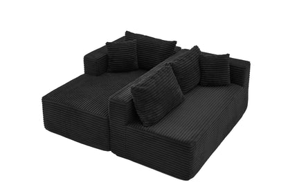 105" Sectional Couches for Living Room Cloud Couch Sofa with L-Shape Upholstered Boneless Couchs Modern Modular Sectional Couch with Chaise image 8