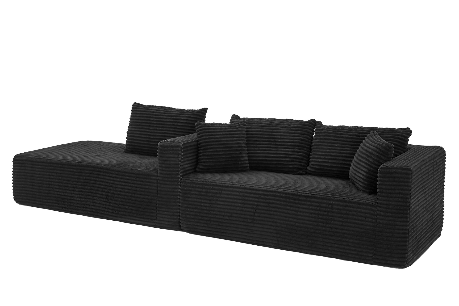 105" Sectional Couches for Living Room Cloud Couch Sofa with L-Shape Upholstered Boneless Couchs Modern Modular Sectional Couch with Chaise image 9