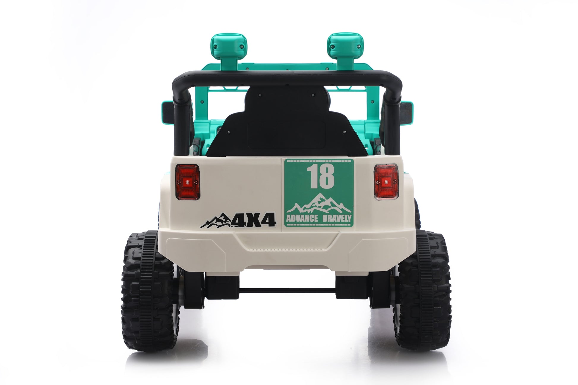 12V Ride on Car with Parent Remote Control, Toddler Electric Car with Spring Suspension, LED Lights & Music Player - Safe Battery Toy for Kids, Christmas & Birthday Gift WIGHT+GREEN image 6