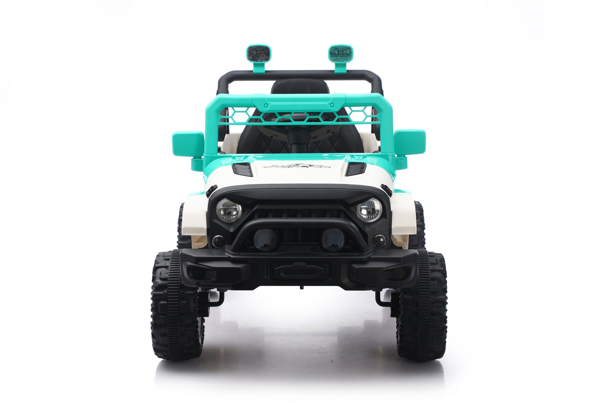 12V Ride on Car with Parent Remote Control, Toddler Electric Car with Spring Suspension, LED Lights & Music Player - Safe Battery Toy for Kids, Christmas & Birthday Gift WIGHT+GREEN image 7