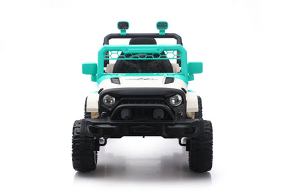12V Ride on Car with Parent Remote Control, Toddler Electric Car with Spring Suspension, LED Lights & Music Player - Safe Battery Toy for Kids, Christmas & Birthday Gift WIGHT+GREEN image 7