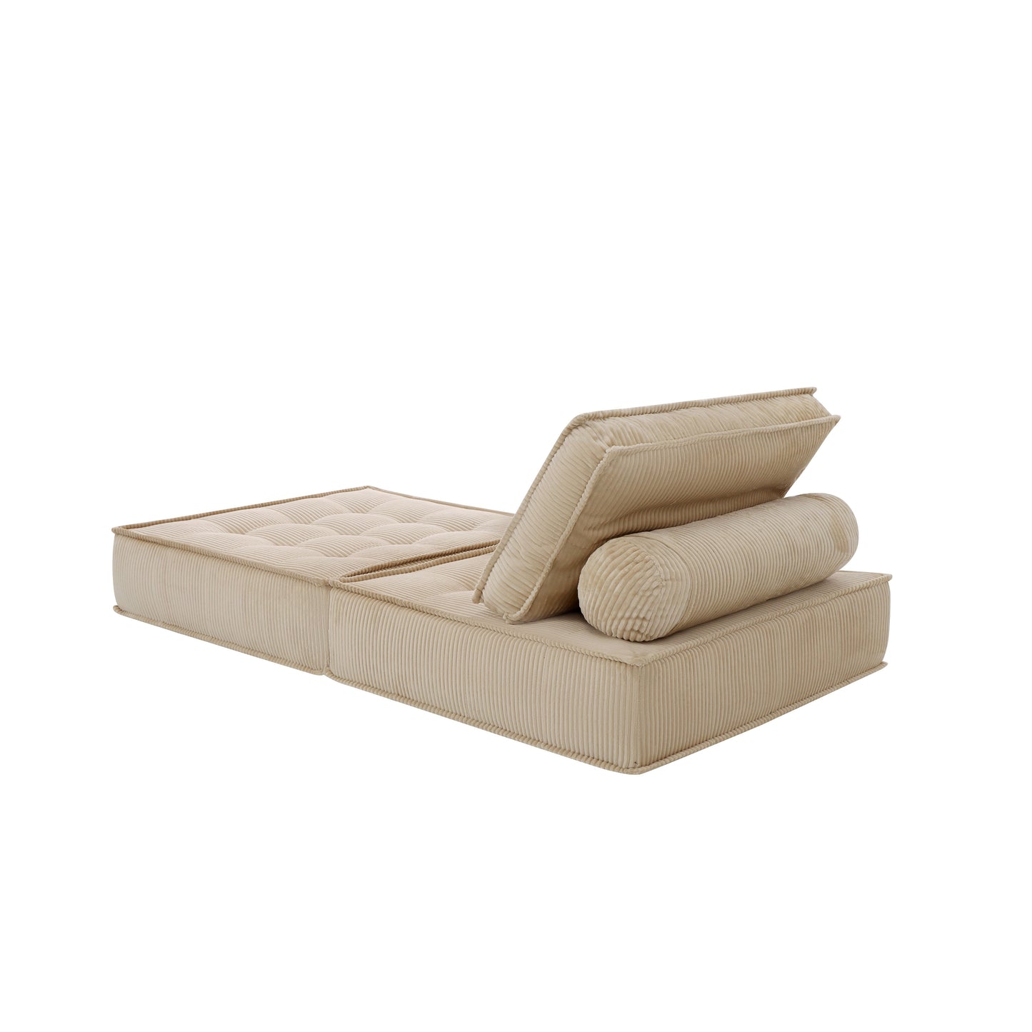 66.9 inch modular sofa, single seater, double-layer multi-combination, skin-friendly fabric, DIY suitable for living rooms, study rooms, bedrooms, and other spaces.Camel image 10