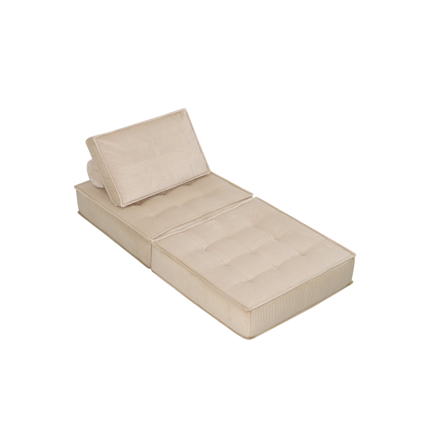 66.9 inch modular sofa, single seater, double-layer multi-combination, skin-friendly fabric, DIY suitable for living rooms, study rooms, bedrooms, and other spaces.Camel image 11