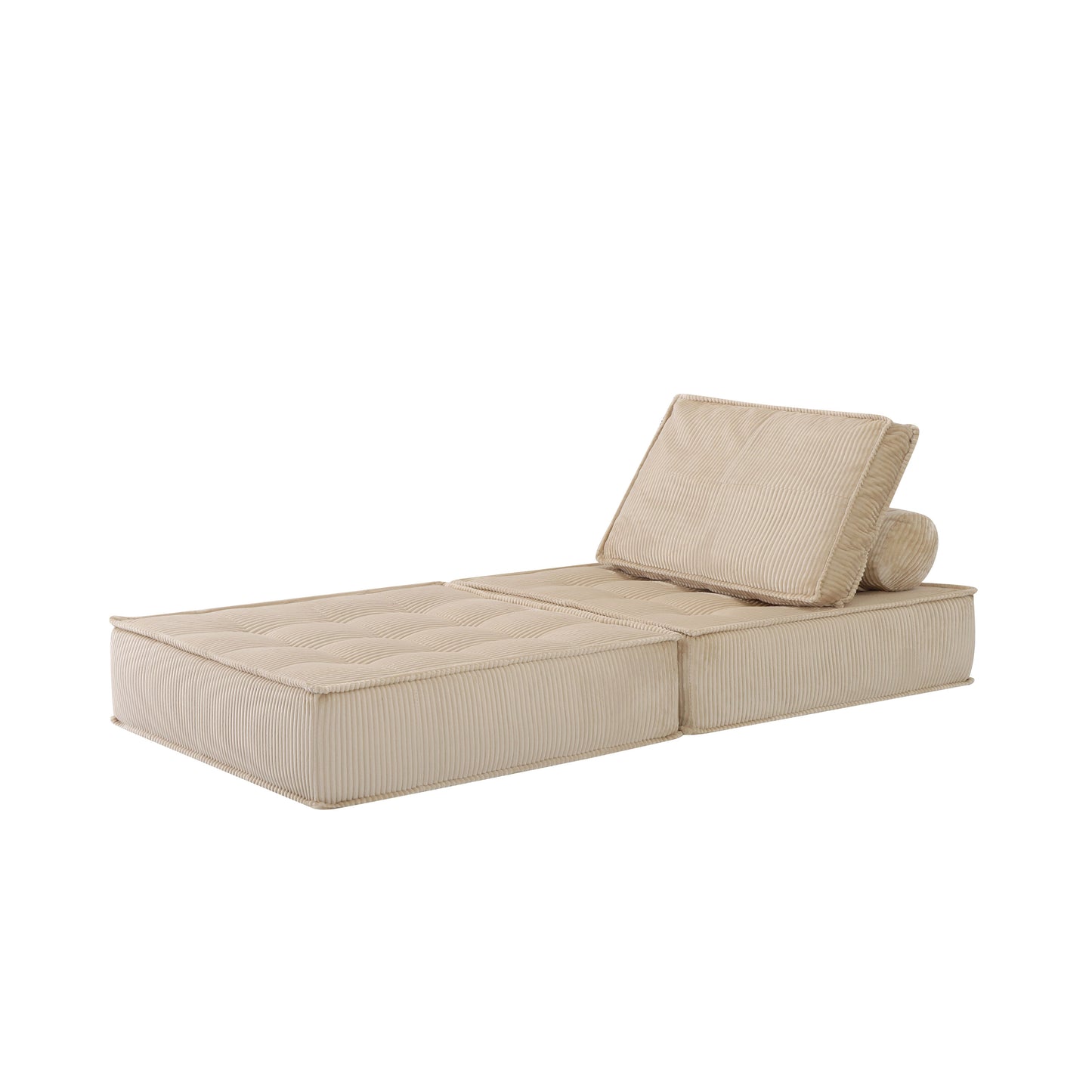 66.9 inch modular sofa, single seater, double-layer multi-combination, skin-friendly fabric, DIY suitable for living rooms, study rooms, bedrooms, and other spaces.Camel image 8