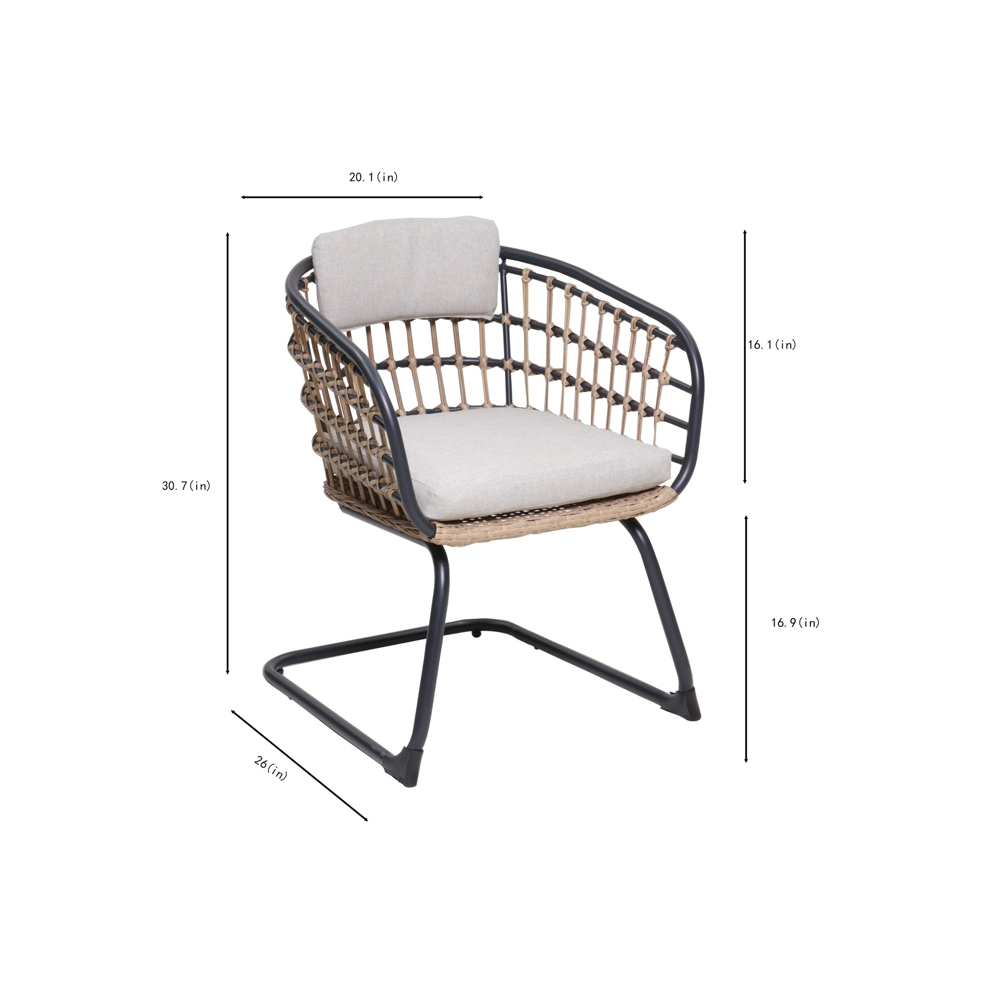 3-Piece Outdoor Wicker Bistro Set image 6