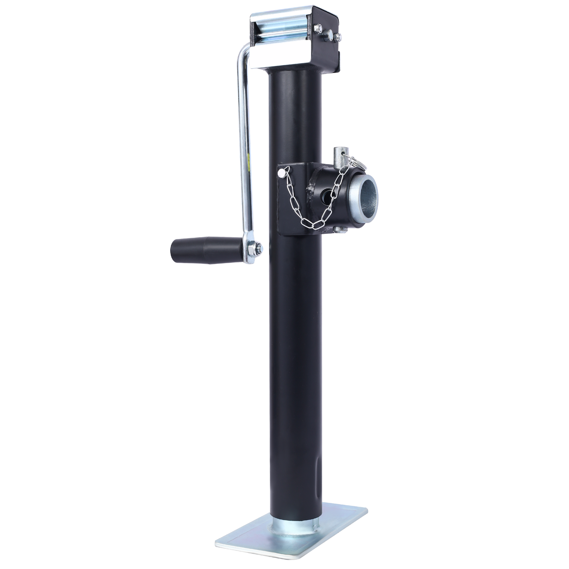Weld-On Pipe-Mount Swivel Trailer Jack, 5,000 lbs. 15-1/2 Inches Vertical Travel, black image 5