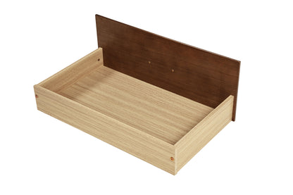 Queen Size Bed with Tall-Panel Headboard & Footboard, 2 Storage Drawers, Built-in LED Lights, USB Charging Station, Pinewood Bed with Strengthened Bed Frame,Walnut image 5