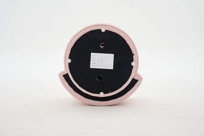 075-Velvet Fabric Swivel Accent Chair, Comfy Barrel Vanity Chair With Curved Backrest, Upholstered Storage Chair For Primary Living Room, Pink image 6