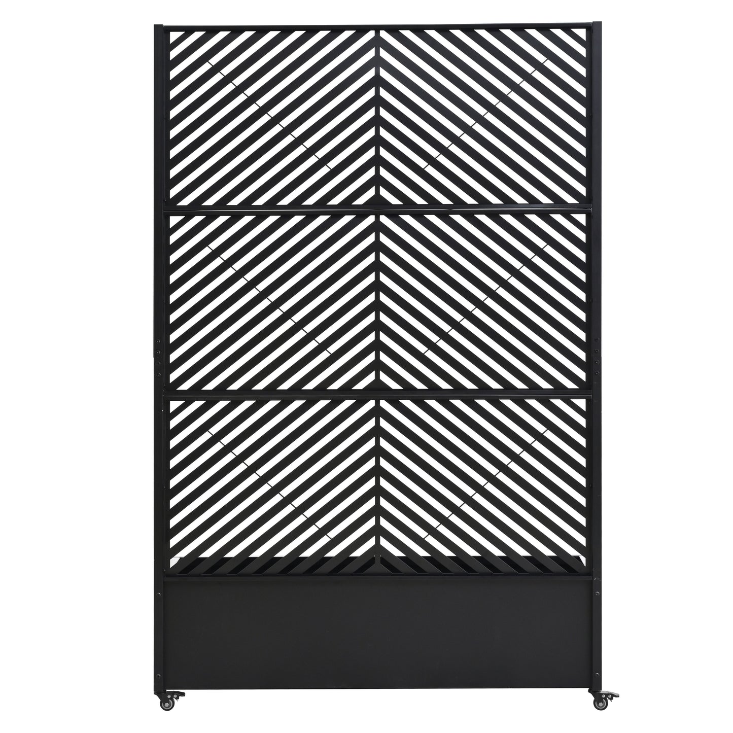 Metal Raised Garden Bed with Wheels and Trellis,73"x47"x16" Planter Box for Climbing Plants, Vegetables & Vines, Features Privacy Screen and Drainage Holes image 5