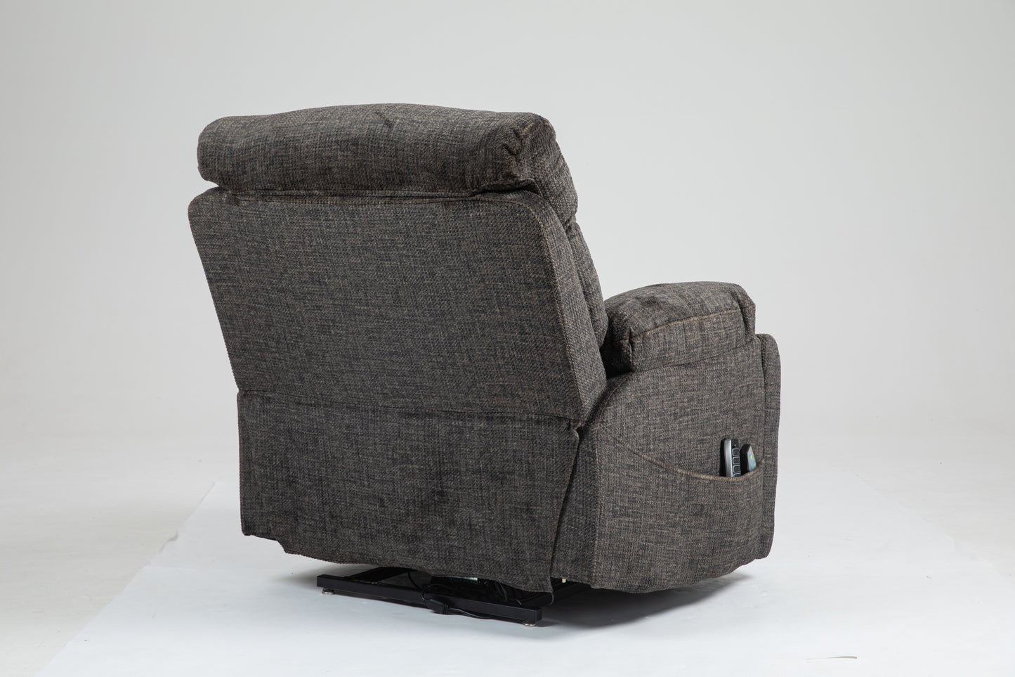 Old age electric lift chair, flat high density foam electric sofa, with heating and massage functions, can tilt to 180 degrees, 2 pocket cup holders, 2 remote controls, 4 OKIN motors image 3
