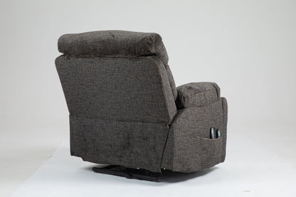 Old age electric lift chair, flat high density foam electric sofa, with heating and massage functions, can tilt to 180 degrees, 2 pocket cup holders, 2 remote controls, 4 OKIN motors image 3