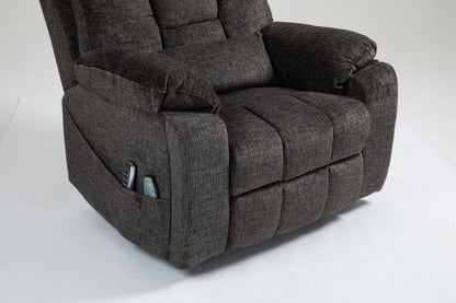 Old age electric lift chair, flat high density foam electric sofa, with heating and massage functions, can tilt to 180 degrees, 2 pocket cup holders, 2 remote controls, 4 OKIN motors image 5