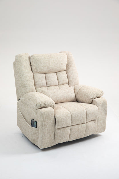 Power Lift Recliner Chair for Big and Tall Seniors: Lay Flat Lift Chair with Heat and Massage, Reclining to 180, 4 OKIN Motors, Adjustable Headrest and Lumbar image 1