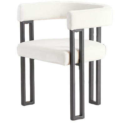 Upholstered Dining Chairs, 25.2×21.3×28.7 Inch, Soft Fabric Cushioned Accent Armchairs, Set of 2, Modern Side Chairs for Dining Room or Living Room-Beige Fabric Black Metal Frame image 10