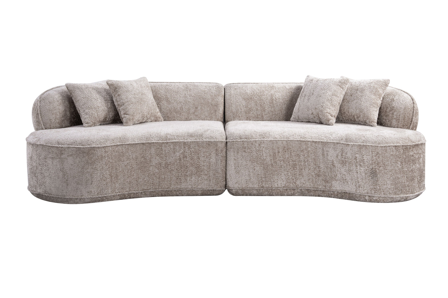 Modern Curved L-Shape Luxury Sectional Oversized Sofa: Minimalist Design, Comfy Sleeper Couch for Living Room, Apartment & Reception Spaces,No Assembly Required image 4