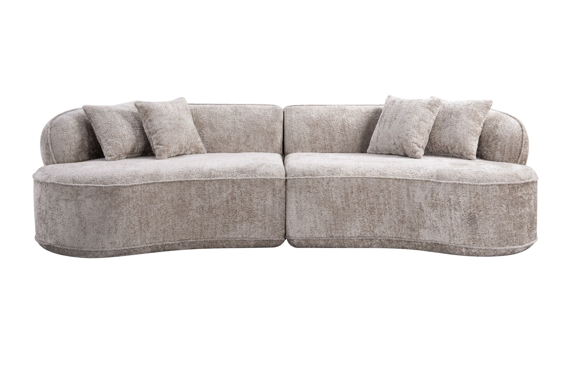 Modern Curved L-Shape Luxury Sectional Oversized Sofa: Minimalist Design, Comfy Sleeper Couch for Living Room, Apartment & Reception Spaces,No Assembly Required image 4